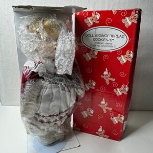 Doll W Gingerbread Cookies - 17 Inch Christmas Decorative Figurine in Box